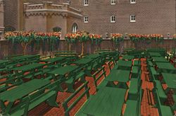 Beer Gardens of Sieben's Bier Stube Postcard