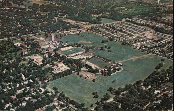 Washburn University Campus From Air Topeka Kansas