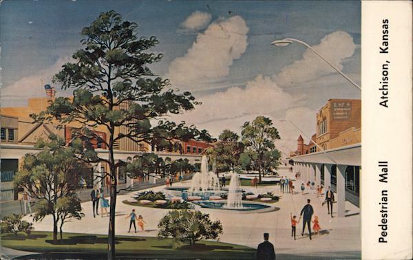 Pedestrian Mall Atchison Kansas Scheffer Studio