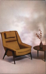 DUX 63 Lounge Chair and 53 Ottoman, Folke Ohisson - MCM Postcard