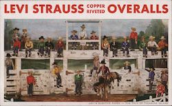Levi Strauss Overalls Levi's Electric Rodeo Postcard