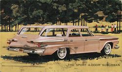 1961 The Sport 4-Door Suburban Plymouth Postcard