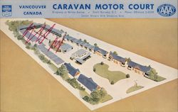 Caravan Motor Court South Burnaby, BC Canada British Columbia Postcard Postcard Postcard