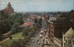 Central Avenue, From An Arlington Hotel Sundeck Looking Over Holly and Magnolia Tree, Bordered Bath House Row Postcard