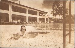 Woman Swimming in a Swimming Pool Postcard