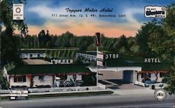Topper Motor Hotel Bakersfield, CA Postcard Postcard Postcard