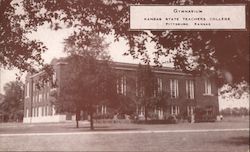 Gymnasium Kansas State Teachers College Postcard