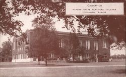 Gymnasium Kansas State Teachers College Postcard