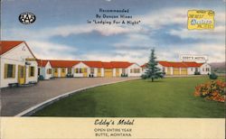 Eddy's Motel Butte, MT Postcard Postcard Postcard