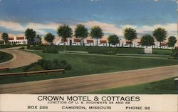 Crown Motel & Cottages Cameron, MS Postcard Postcard Postcard