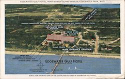 Edgewater Gulf Hotel Edgewater Park, MS Postcard Postcard Postcard