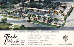 Tradewinds Motor Hotel Wichita Falls, TX Postcard Postcard Postcard