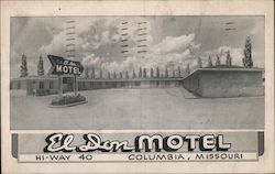El Don Motel, Highway 40 Columbia, MO Postcard Postcard Postcard