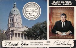 Thank You for Visiting the Governor's Office - Robert Docking Topeka, KS Postcard Postcard Postcard