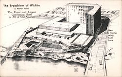 The Broadview of Wichita, a Motor Hotel Kansas Postcard Postcard Postcard