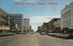 Kansas Avenue, Topeka, Kansas Postcard