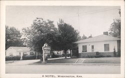 K Motel Washington, KS Postcard Postcard Postcard