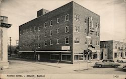 Porter Hotel in Beloit, Kansas Postcard