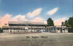 The Topper Motel: Hiawatha, Kansas on US Highway 36 & 73 Postcard