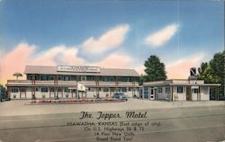 The Topper Motel: Hiawatha, Kansas on US Highway 36 & 73 Postcard Postcard Postcard