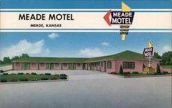 Meade Motel Kansas Postcard Postcard Postcard