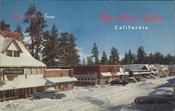 Greetings from Snowy Big Bear Lake California C. Pardee Postcard Postcard Postcard