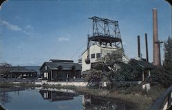 Anthracite Mine - View of Shaft and Engine House at Dorance Colliery Postcard