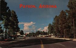 Street Scene Downtown Payson Arizona Postcard Postcard Postcard