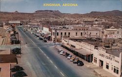 Street Scene Kingman, Arizona Postcard