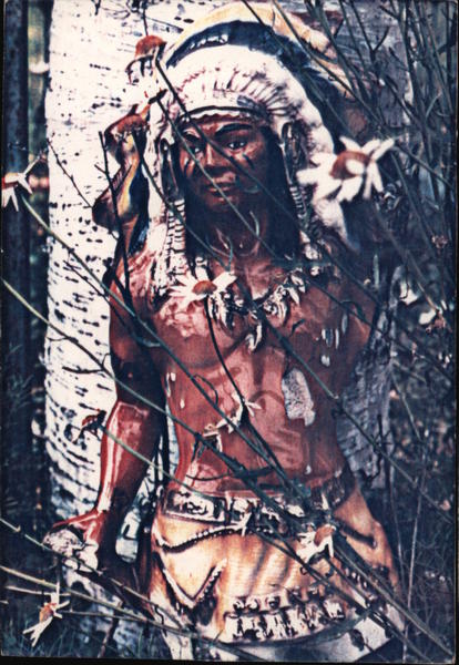 Indiana Statue behind flowers Xerox Art