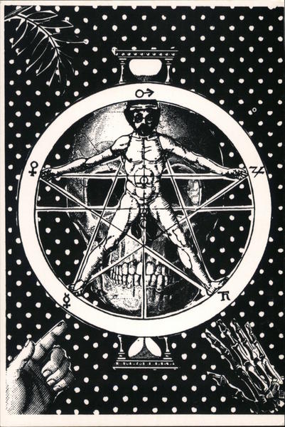 Vitruvian Man Mail Art Modern