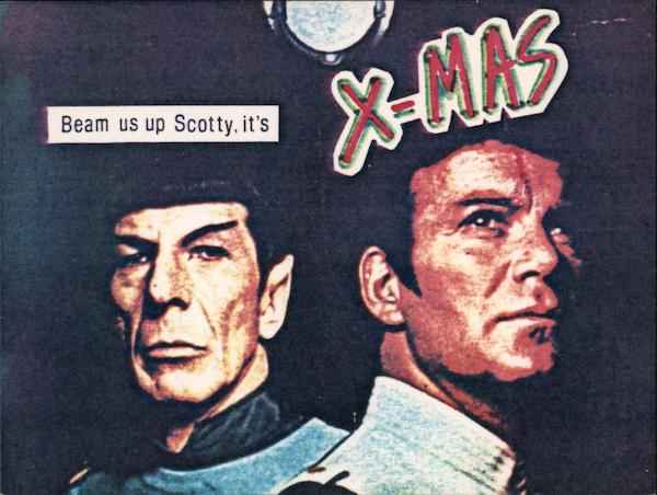 Star Trek Beam Us up Scotty, it's X-mas Xerox Art