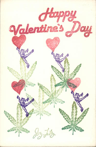 Happy Valentine's Day Rubber Stamp Art Xerox Art