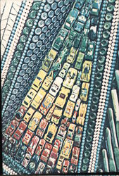 Matchbox Cars, Buttons, and Beads Mosaic Postcard