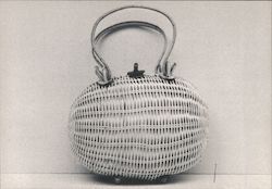 White Wicker Purse Postcard