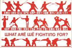 What Are We Fighting For? Art Postcard Postcard Postcard