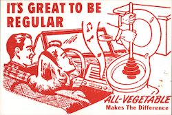 It's Great to Be Regular - All-Vegetable Makes the Difference Postcard