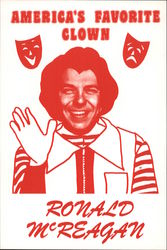 America's Favorite Clown Ronald McReagan Postcard