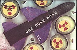 One Cuke Nuke - Vegetarian Warfare Unit Xerox Art Postcard Postcard Postcard
