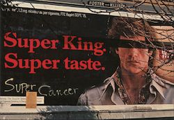 Super King. Super taste. Super Cancer. Art Bern Boyle Postcard Postcard Postcard