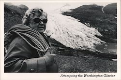 Attempting the Worthington Glacier Valdez, AK Tom Sadowski Postcard Postcard Postcard