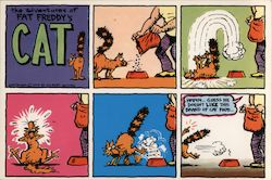 Fat Freddy's Cat Doesn't Like Cat Food Postcard