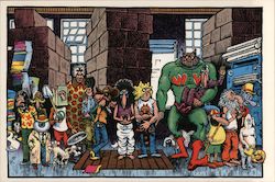 The Cartoon Characters of the Rip Off Press, Inc. posing at the 10th Anniversary Reunion, 1979 by Gilbert Shelton Postcard