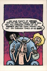 The Immortal Words of Free Wheelin' Franklin by Gilbert Shelton Postcard
