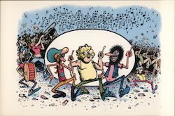 Parade (The Fabulous Furry Freak Brothers) by Gilbert Shelton Postcard