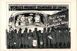 Unemployment 1982 - Reaganomics Postcard