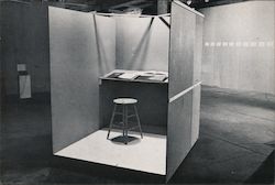 Stephen Moore installation including books, constructions and film loops, September 23-October 4, 1975 Postcard