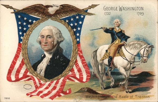 Geroge Washington 1732-1799 Washington At The Battle Of Trenton
