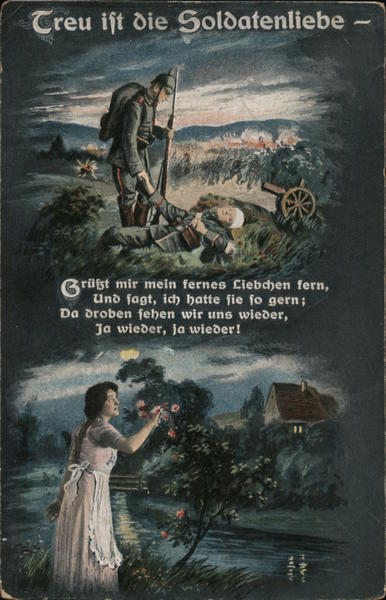 Treu Ift Die Soldatenliebe - Soldier Dreaming Of Girl at Home