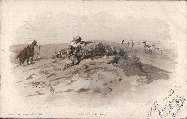 Antelope Hunting Charles Marion Russell